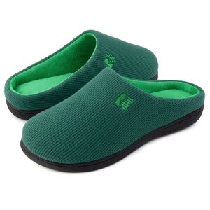 NWT RockDove Forest Green Slippers Two-Tone Memory Foam Size 5-6